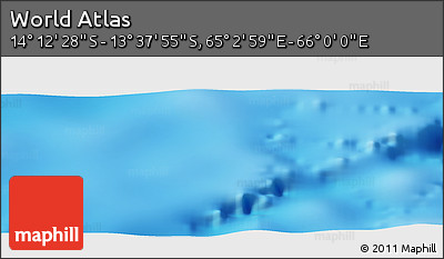 Physical Panoramic Map of the Area around 13° 55' 11" S, 65° 31' 30" E