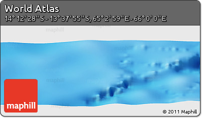 Physical Panoramic Map of the Area around 13° 55' 11" S, 65° 31' 30" E