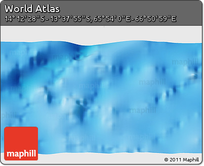 Shaded Relief 3D Map of the Area around 13° 55' 11" S, 66° 22' 30" E