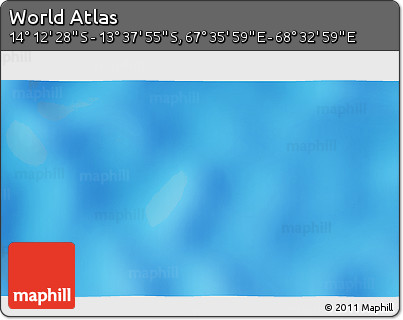 Physical 3D Map of the Area around 13° 55' 11" S, 68° 4' 29" E
