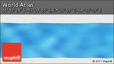 Physical Panoramic Map of the Area around 13° 55' 11" S, 68° 4' 29" E