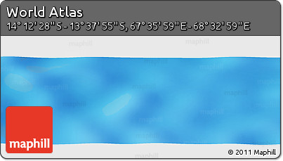 Physical Panoramic Map of the Area around 13° 55' 11" S, 68° 4' 29" E