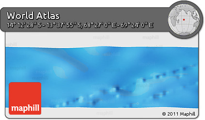 Physical Panoramic Map of the Area around 13° 55' 11" S, 68° 55' 30" E