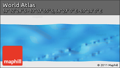 Physical Panoramic Map of the Area around 13° 55' 11" S, 68° 55' 30" E