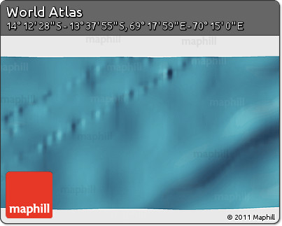 Satellite 3D Map of the Area around 13° 55' 11" S, 69° 46' 30" E
