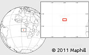 Blank Location Map of the area around 13° 55' 11" S, 6° 1' 30" E