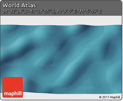 Satellite 3D Map of the Area around 13° 55' 11" S, 70° 37' 30" E