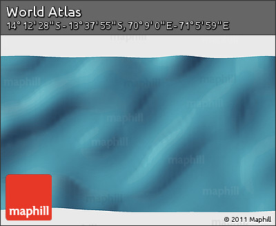 Satellite 3D Map of the Area around 13° 55' 11" S, 70° 37' 30" E