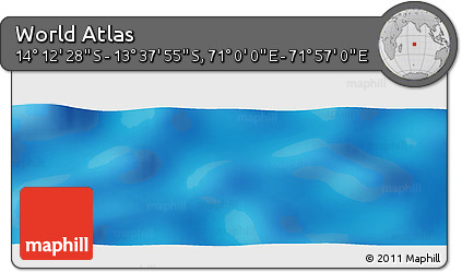 Physical Panoramic Map of the Area around 13° 55' 11" S, 71° 28' 29" E