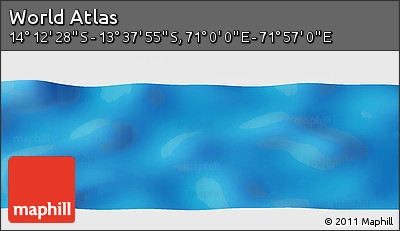 Physical Panoramic Map of the Area around 13° 55' 11" S, 71° 28' 29" E
