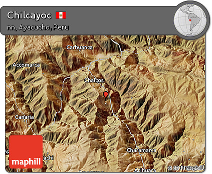 Satellite 3D Map of Chilcayoc