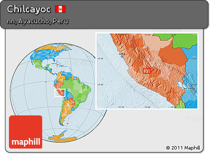 Political Location Map of Chilcayoc