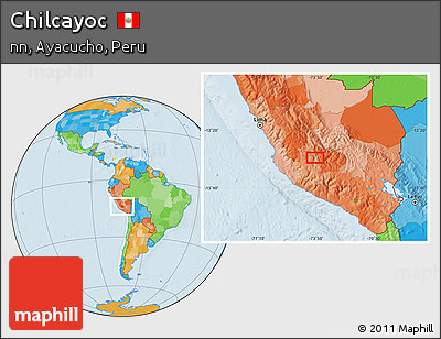 Political Location Map of Chilcayoc