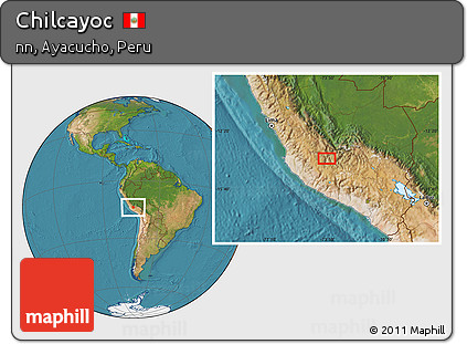 Satellite Location Map of Chilcayoc