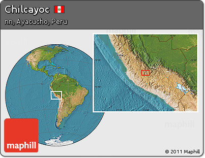 Satellite Location Map of Chilcayoc