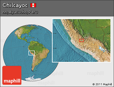 Satellite Location Map of Chilcayoc