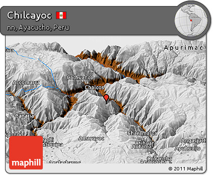 Physical Panoramic Map of Chilcayoc