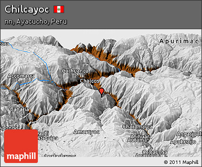 Physical Panoramic Map of Chilcayoc