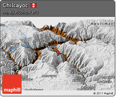 Physical Panoramic Map of Chilcayoc
