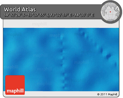 Physical 3D Map of the Area around 13° 55' 11" S, 74° 1' 30" E