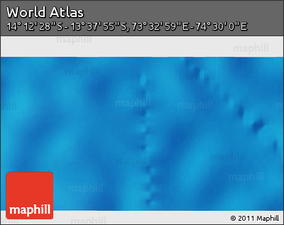 Physical 3D Map of the Area around 13° 55' 11" S, 74° 1' 30" E