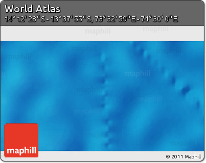 Physical 3D Map of the Area around 13° 55' 11" S, 74° 1' 30" E