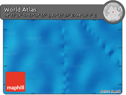 Physical Map of the Area around 13° 55' 11" S, 74° 1' 30" E
