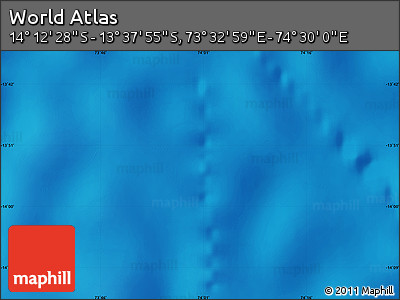 Physical Map of the Area around 13° 55' 11" S, 74° 1' 30" E