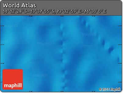 Physical Map of the Area around 13° 55' 11" S, 74° 1' 30" E