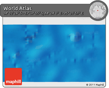 Physical 3D Map of the Area around 13° 55' 11" S, 74° 52' 30" E