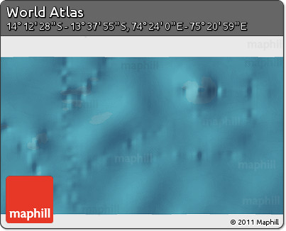 Satellite 3D Map of the Area around 13° 55' 11" S, 74° 52' 30" E