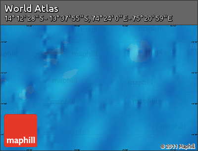 Physical Map of the Area around 13° 55' 11" S, 74° 52' 30" E