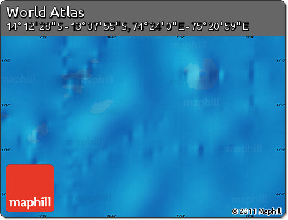 Physical Map of the Area around 13° 55' 11" S, 74° 52' 30" E