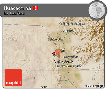 Satellite Map of Huacachina