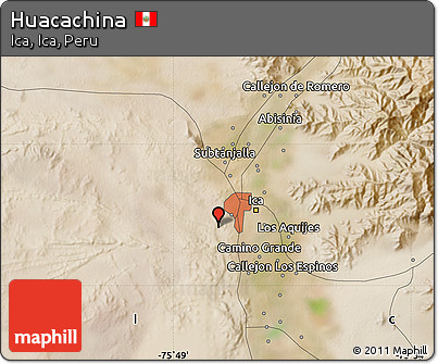Satellite Map of Huacachina