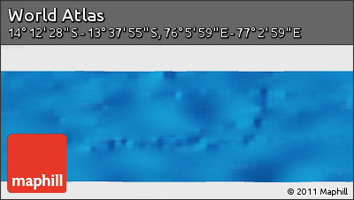 Physical Panoramic Map of the Area around 13° 55' 11" S, 76° 34' 29" E