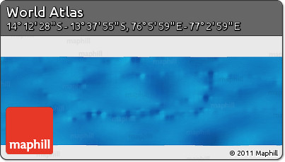 Physical Panoramic Map of the Area around 13° 55' 11" S, 76° 34' 29" E