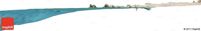 Satellite Horizon Map of Paracas