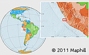 Political Location Map of Paracas