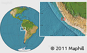 Satellite Location Map of Paracas