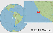 Savanna Style Location Map of Paracas