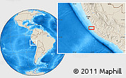 Shaded Relief Location Map of Paracas