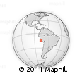 Outline Map of the Area around 13° 55' 11" S, 76° 25' 30" W, rectangular outline