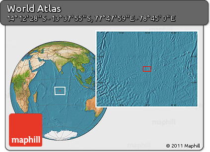Satellite Location Map of the Area around 13° 55' 11" S, 78° 16' 30" E