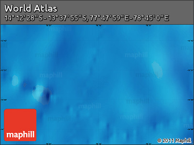 Physical Map of the Area around 13° 55' 11" S, 78° 16' 30" E