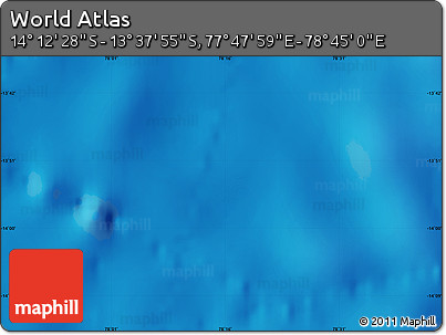 Physical Map of the Area around 13° 55' 11" S, 78° 16' 30" E