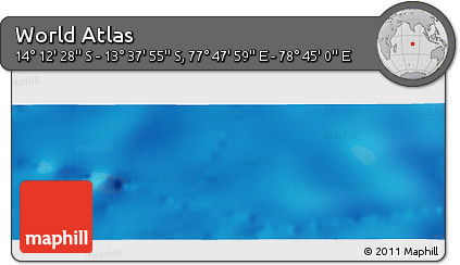 Physical Panoramic Map of the Area around 13° 55' 11" S, 78° 16' 30" E