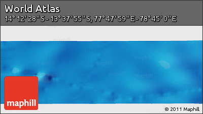 Physical Panoramic Map of the Area around 13° 55' 11" S, 78° 16' 30" E