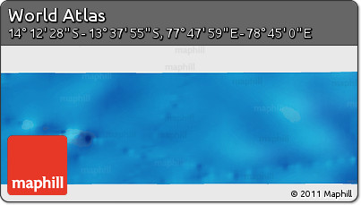 Physical Panoramic Map of the Area around 13° 55' 11" S, 78° 16' 30" E