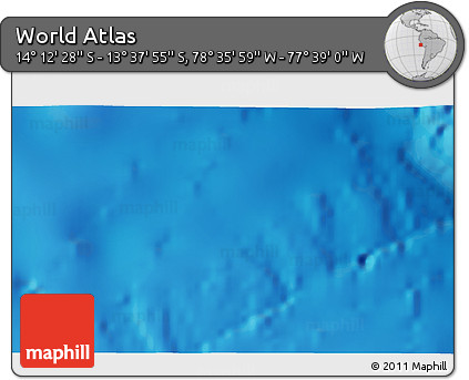 Physical 3D Map of the Area around 13° 55' 11" S, 78° 7' 30" W